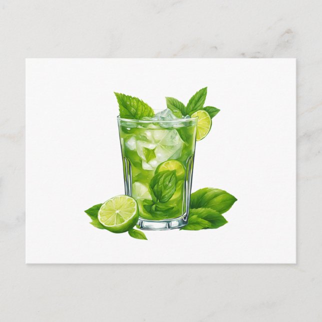 Carte Postale mojito illustration (Devant)