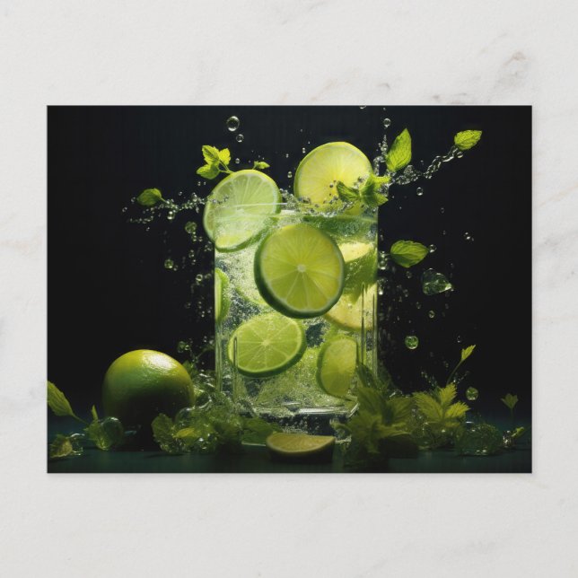 Carte Postale Mojito Splash (Devant)