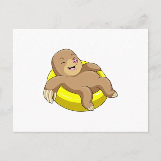 Carte Postale Mole à la natation avec Lifebuoy (Devant)