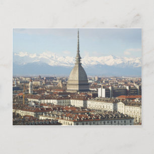 Carte Postale Mole Antonelliana à Turin Italie vu de la colline