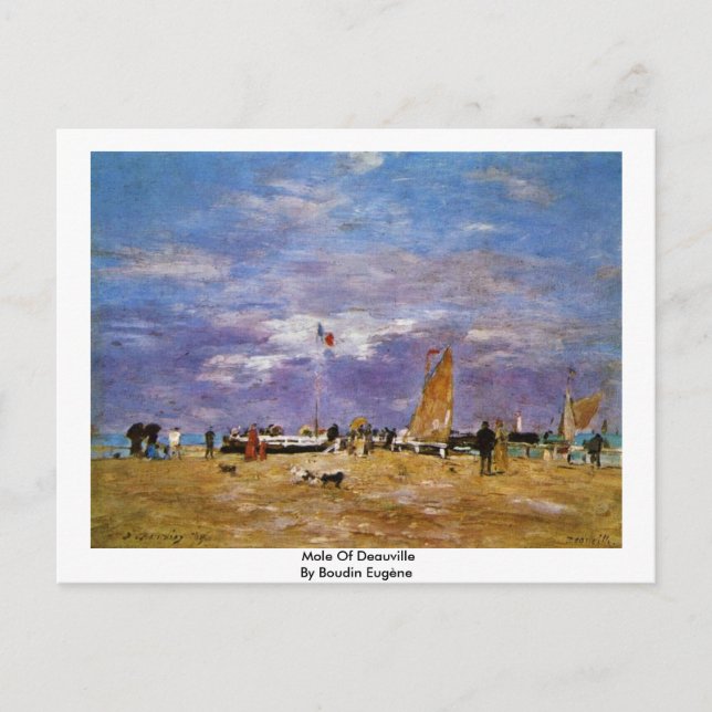 Carte Postale Mole De Deauville Par Boudin Eugène (Devant)