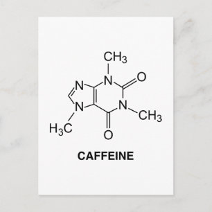 Carte Postale Molécule de caféine