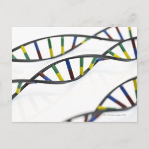 Carte Postale molécules d'ADN (acide désoxyribonucléique).