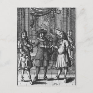Carte Postale Moliere comme Harpagon, frontispice illustration