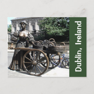 Carte Postale Molly Malone et Wheelbarrow Statue Irlande Card