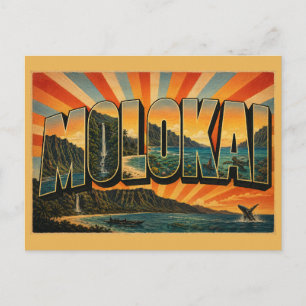Carte Postale Molokai Hawaii Falaises Marines Forêt Tropicale Ré