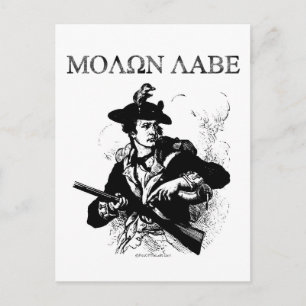 Carte Postale Molon Labe Minuteman