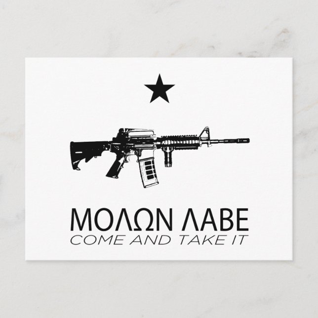 Carte Postale Molon Labe - Venez Le Prendre (Devant)