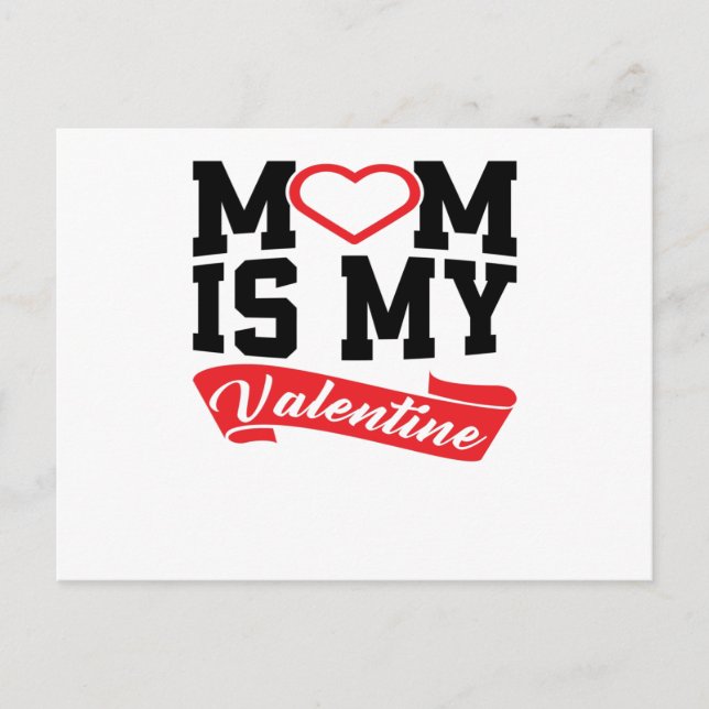 Carte Postale MoM est ma Saint-Valentin | Cadeaux de la Saint-Va (Devant)