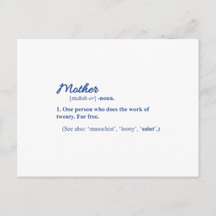 Carte Postale MOM FUNNY Joyeuse Fête des mères Maman Cool