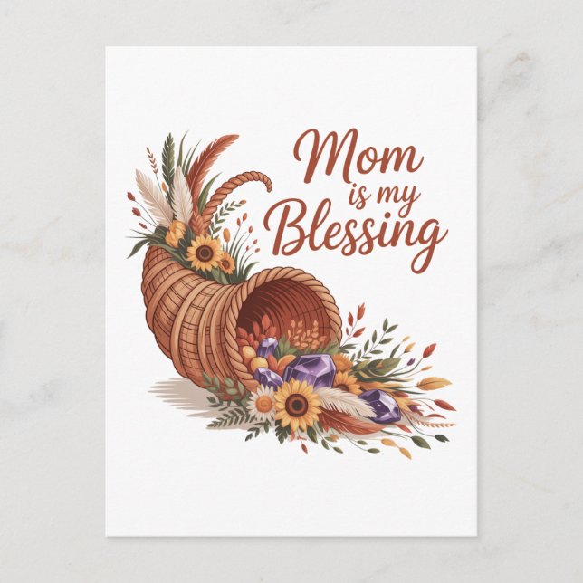 Carte Postale Mom Is My Blessing (Devant)
