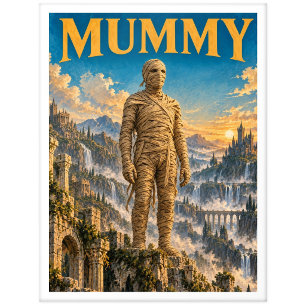 Carte Postale Momie, Monstre de Fantaisie Gothique