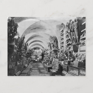 Carte Postale momies de catacombes de Palerme, Italie
