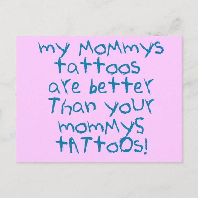 Carte Postale Mommys Tattoos Rock ! (Devant)