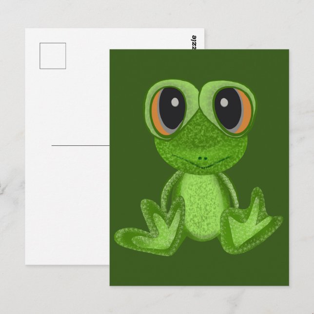 Carte Postale Mon ami la grenouille verte (Devant / Derrière)