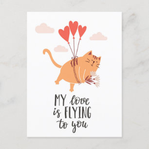 Carte Postale Mon amour vole vers toi