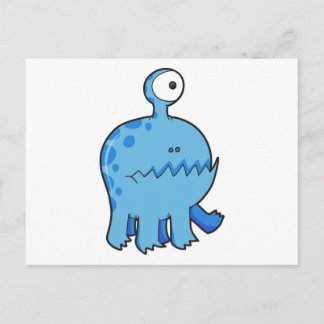 Carte Postale mon animal cyclo monster bleu