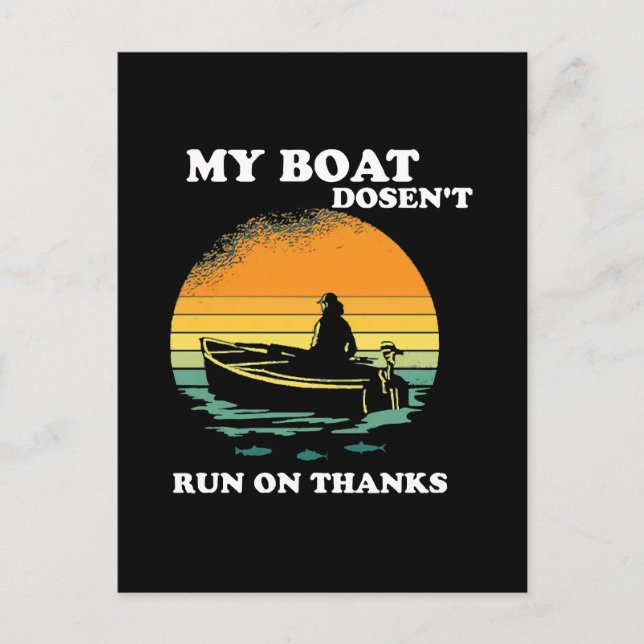 Carte Postale Mon bateau ne fonctionne pas grâce (Devant)