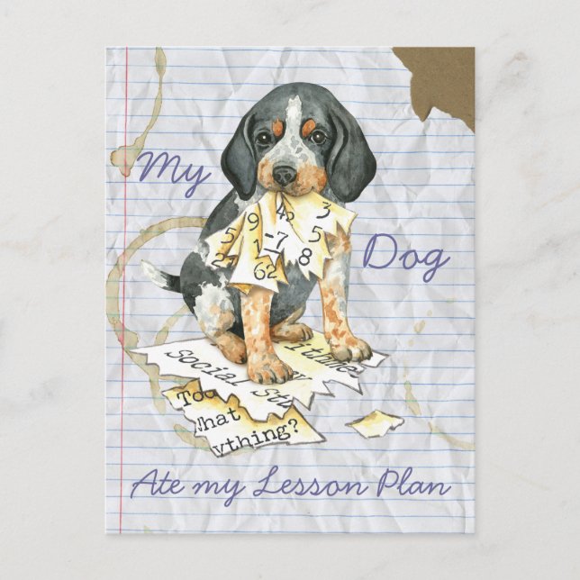 Carte Postale Mon Bluetick Ate Mon plan de leçon (Devant)