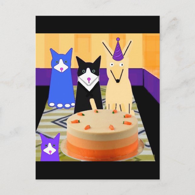 Carte Postale Mon Chien Anniversaire, (Devant)