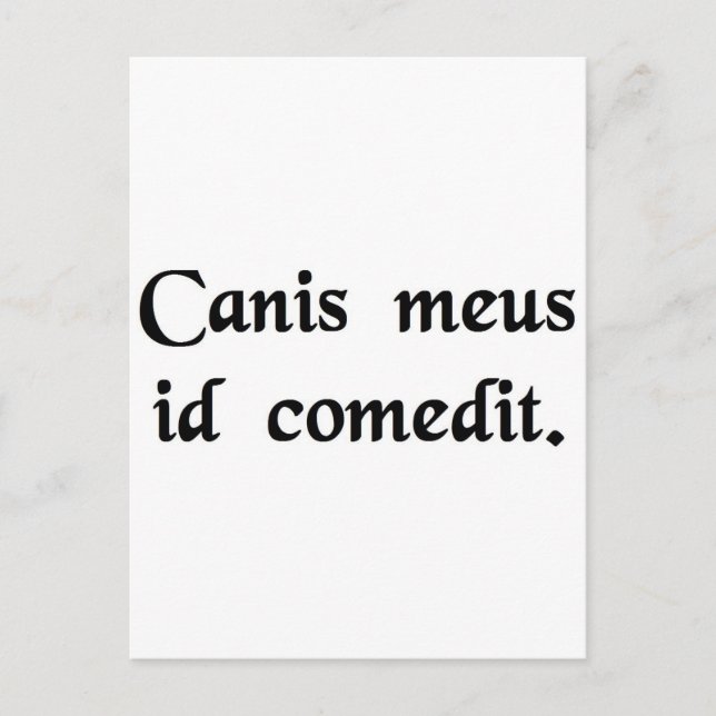 Carte Postale Mon chien l'a mangé. (Devant)