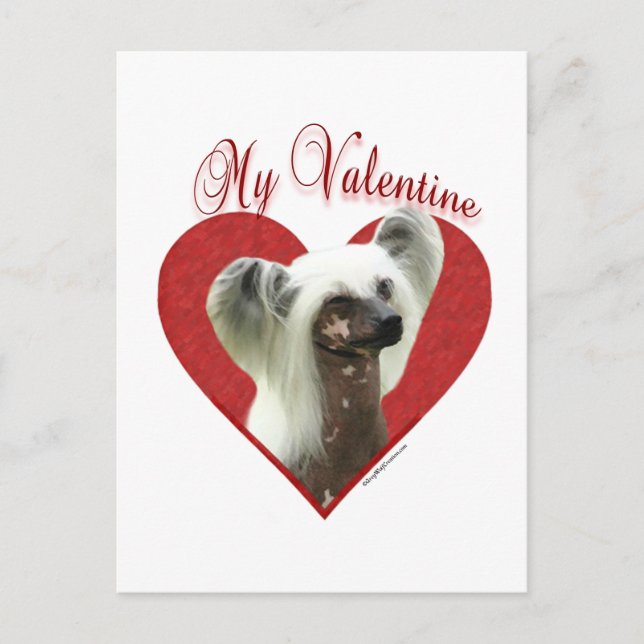 Carte Postale Mon Chinois Crested Valentine (Devant)