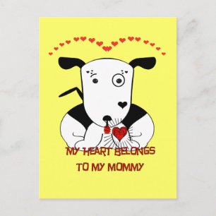 Carte Postale Mon coeur appartient à ma maman