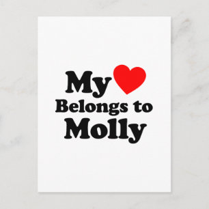 Carte Postale Mon coeur appartient à Molly