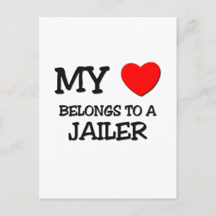 Carte Postale Mon Coeur Appartient À Un JAILER