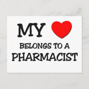 Carte Postale Mon Coeur Appartient À Un PHARMACIEN