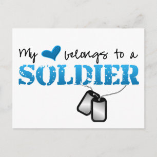 Carte Postale Mon Coeur Appartient À Un Soldat