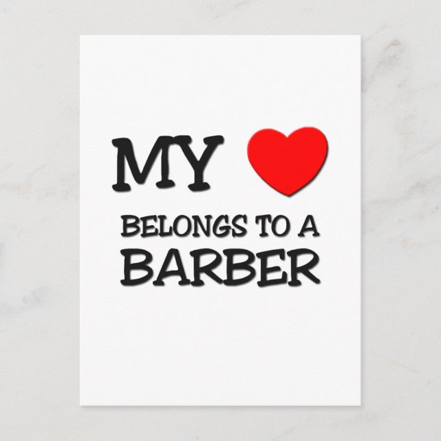 Carte Postale Mon Coeur Appartient À Une BARBE (Devant)