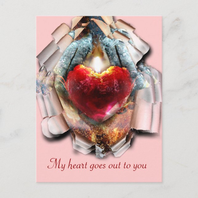 Carte Postale Mon coeur dit... (Devant)