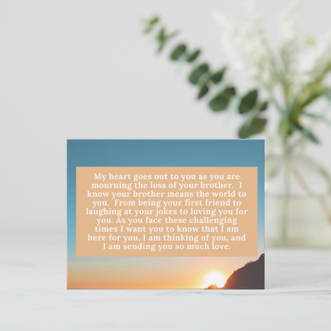 Carte Postale Mon cœur est avec vous (Debout devant)