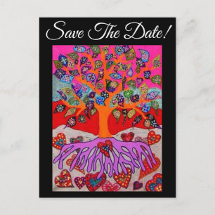 Carte Postale Mon coeur Flower pour vous Arbre de vie Sauvez la 
