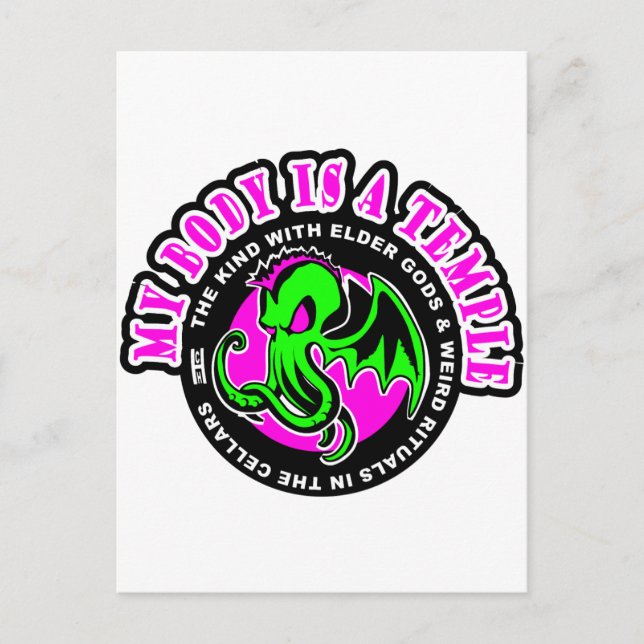 CARTE POSTALE MON CORPS EST UN TEMPLE (Devant)