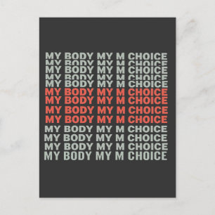 Carte Postale Mon corps, Mon choix Pro Choice Abortion Empower
