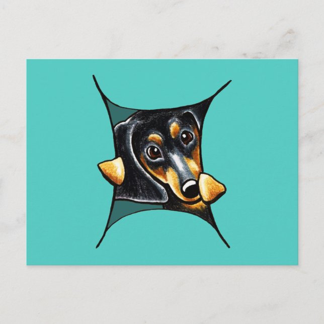 Carte Postale Mon Dachshund intérieur (Devant)