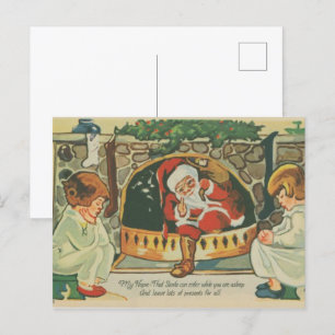 Carte Postale Mon espoir : que Père Noël puisse entrer pendant q