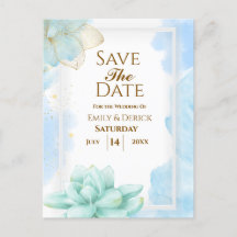 Mon Faire-part de mariage d'amour bleu