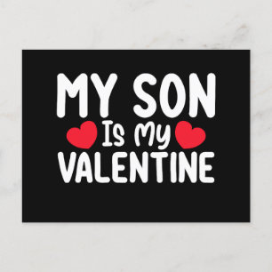 Carte Postale Mon Fils Est Ma Valentine Maman Papa Amour Famille