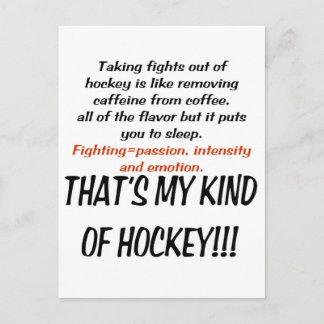 Carte Postale Mon genre de copie de hockey