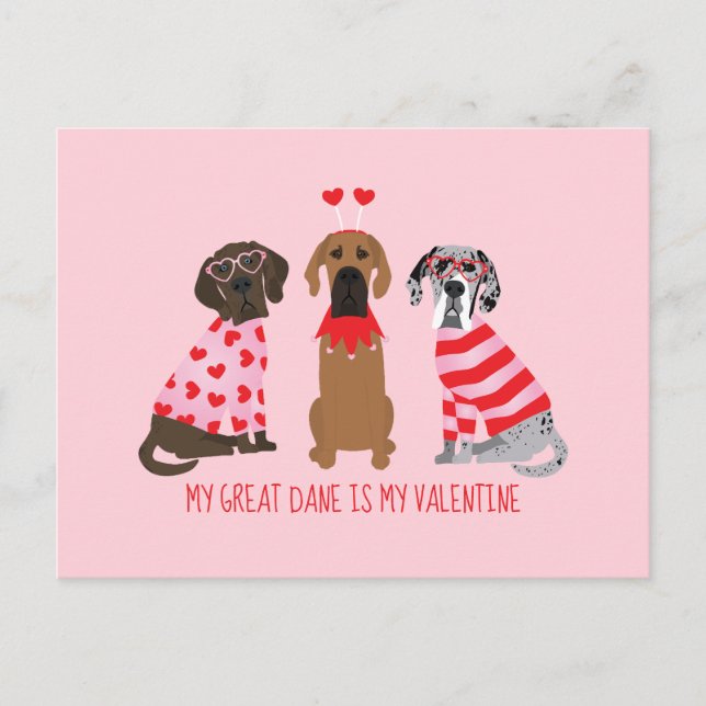 Carte Postale Mon Grand Danse Est Ma Valentine (Devant)