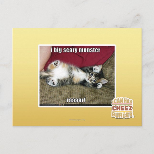 Carte Postale Mon grand monstre effrayant (Devant)