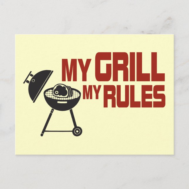 Carte Postale Mon Grill Mes règles (Devant)