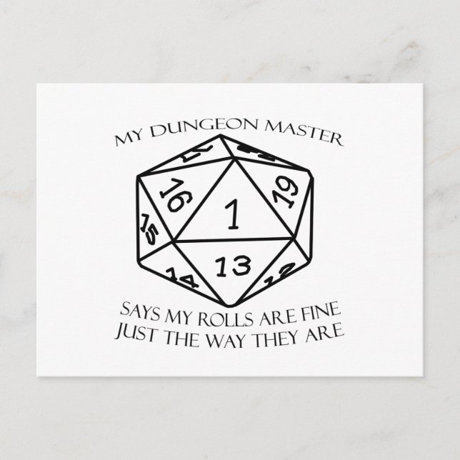 Carte Postale Mon maître de donjon (Devant)