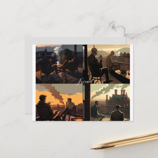 Carte Postale Mon meilleur ami (Devant/Arrière en situation)