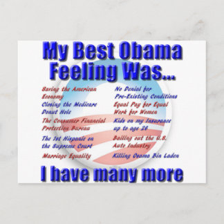 Carte Postale Mon Meilleur Sentiment D'Obama Était...