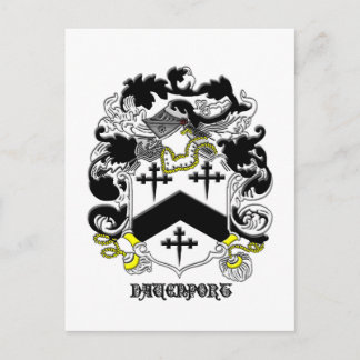 Carte Postale mon nom davenport_family_crest_Black