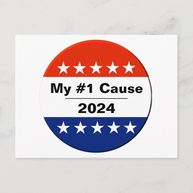 Carte Postale Mon numéro d'élection 2024 (Devant)